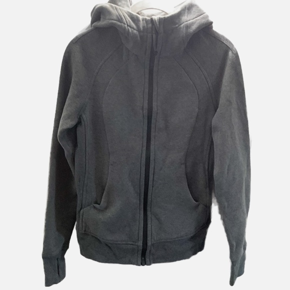Lululemon Scuba Hoddie * Light Cotton Fleece. Size 4 in Heathered Medium Grey - Picture 7 of 12